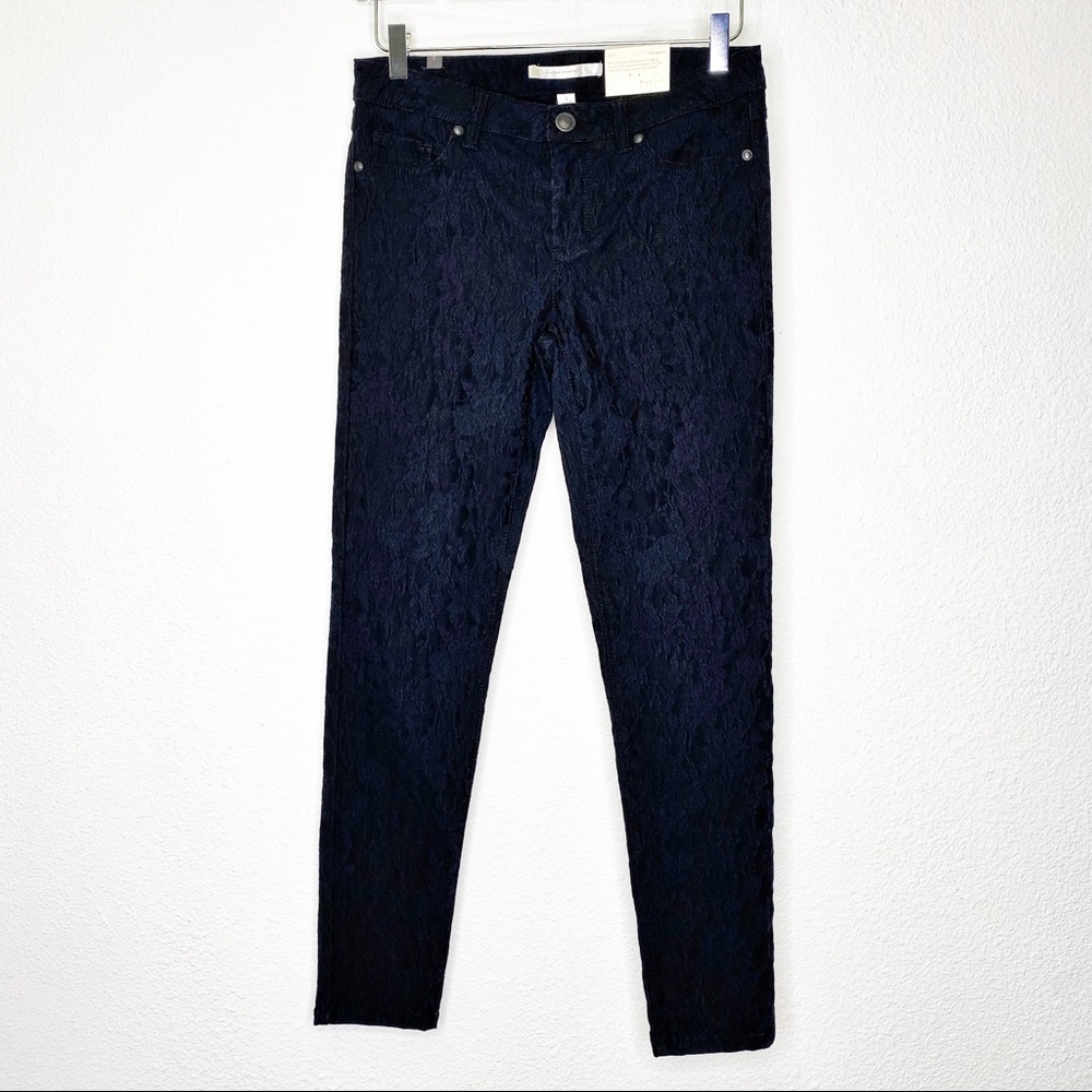 NWT Lauren Conrad Bright Nights Lace Denim Jegging